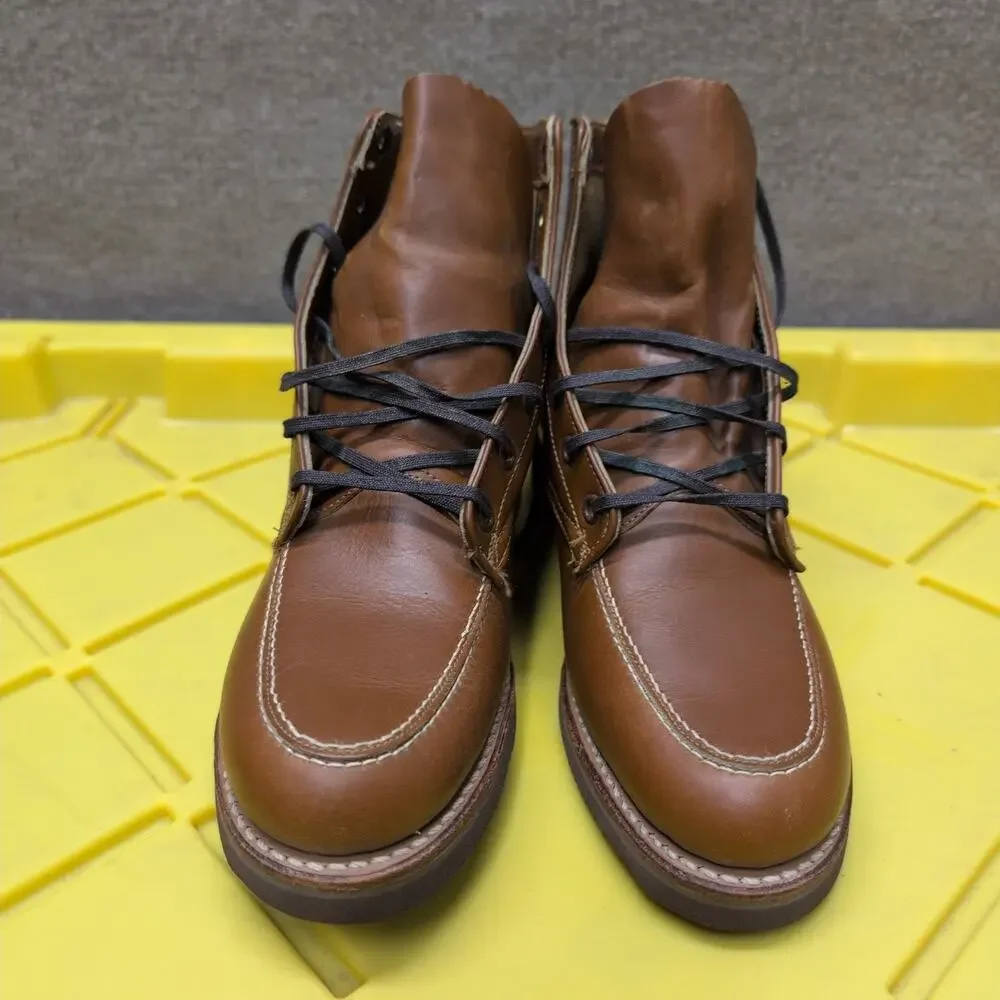 GH Bass Women's Brown Caramel Leather Boots Lace Up Size 6.5 A Vintage